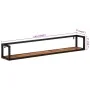 Wall shelves 2 pcs solid wood mango iron 110x17x17 cm by , Shelves and shelves - Ref: Foro24-353794, Price: 87,37 €, Discount: %