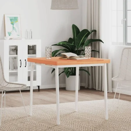 Tablero de mesa cuadrado de madera maciza de haya 70x70x4 cm de , Tableros para mesas - Ref: Foro24-355981, Precio: 117,37 €,...