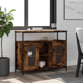 Sideboard aus geräuchertem Eichenholzwerkstoff, 100 x 35 x 80 cm von , Sideboards - Ref: Foro24-835506, Preis: 89,36 €, Rabat...