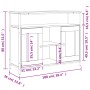 Sideboard aus geräuchertem Eichenholzwerkstoff, 100 x 35 x 80 cm von , Sideboards - Ref: Foro24-835506, Preis: 93,81 €, Rabat...