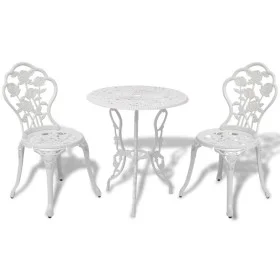 Garden bistro table and chairs 3 pieces white cast aluminum by vidaXL, Garden sets - Ref: Foro24-42165, Price: 175,96 €, Disc...