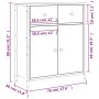 Sonoma gray engineered wood sideboard 70x30x80 cm by , Sideboards - Ref: Foro24-835527, Price: 84,94 €, Discount: %