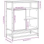 Aparador madera de ingeniería roble ahumado 69x35x80 cm