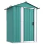 Grüner Gartenschuppen aus verzinktem Stahl, 126 x 97,5 x 177 cm von , Schuppen - Ref: Foro24-316233, Preis: 141,47 €, Rabatt: %