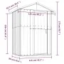 Grüner Gartenschuppen aus verzinktem Stahl, 126 x 97,5 x 177 cm von , Schuppen - Ref: Foro24-316233, Preis: 141,47 €, Rabatt: %