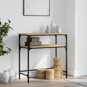 Sonoma oak engineered wood console table 75x35.5x75 cm by , Side tables - Ref: Foro24-834051, Price: 46,31 €, Discount: %