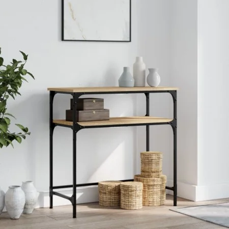 Sonoma oak engineered wood console table 75x35.5x75 cm by , Side tables - Ref: Foro24-834051, Price: 46,31 €, Discount: %