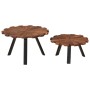 Coffee tables 2 units recycled solid wood and iron by , Coffee table - Ref: Foro24-356250, Price: 126,72 €, Discount: %
