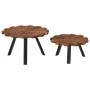 Couchtische 2 Einheiten recyceltes Massivholz und Eisen von , Couchtisch - Ref: Foro24-356250, Preis: 124,62 €, Rabatt: %