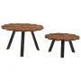 Coffee tables 2 units recycled solid wood and iron by , Coffee table - Ref: Foro24-356250, Price: 124,63 €, Discount: %