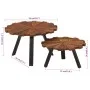 Coffee tables 2 units recycled solid wood and iron by , Coffee table - Ref: Foro24-356250, Price: 124,63 €, Discount: %