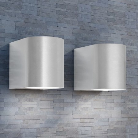 Lámpara de pared exterior 2 uds redonda descendente de vidaXL, Iluminación de exterior - Ref: Foro24-42410, Precio: 39,77 €, ...
