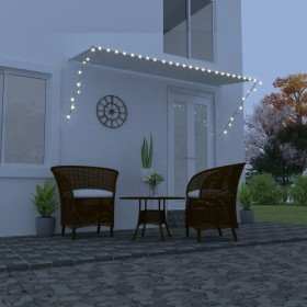 Toldo retráctil con LED color crema 300x150 cm Toldo retráctil con LED color crema 300x150 cm