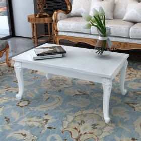 Mesa de centro 100 x 60 x 42 blanco brillante