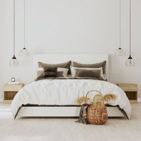 Nightstands 2 units with one drawer and oak shelf by vidaXL, Nightstands - Ref: Foro24-242546, Price: 54,57 €, Discount: %