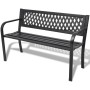 Gartenbank aus schwarzem Stahl, 118 cm von vidaXL, Gartenbänke - Ref: Foro24-42169, Preis: 108,00 €, Rabatt: %