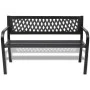 Gartenbank aus schwarzem Stahl, 118 cm von vidaXL, Gartenbänke - Ref: Foro24-42169, Preis: 103,14 €, Rabatt: %