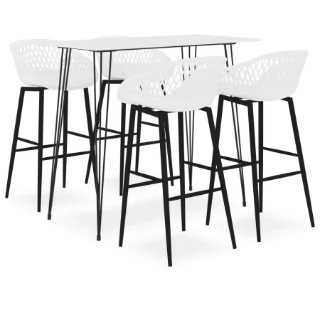 Hoher Tisch und Barhocker 5 Stück weiß von , Möbelsets für Küchen und Esszimmer - Ref: Foro24-3057404, Preis: 341,83 €, Rabat...
