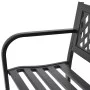 Black steel garden bench 118 cm by vidaXL, garden benches - Ref: Foro24-42169, Price: 108,66 €, Discount: %