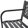 Gartenbank aus schwarzem Stahl, 118 cm von vidaXL, Gartenbänke - Ref: Foro24-42169, Preis: 108,00 €, Rabatt: %
