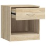 Nightstands 2 units with one drawer and oak shelf by vidaXL, Nightstands - Ref: Foro24-242546, Price: 54,57 €, Discount: %