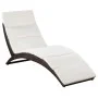 Klappbare Sonnenliege mit braunem synthetischem Rattankissen von vidaXL, Liegen - Ref: Foro24-41808, Preis: 159,67 €, Rabatt: %