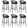 High table and bar stools 7 pieces black by , Furniture sets for kitchens and dining rooms - Ref: Foro24-3057389, Price: 600,...