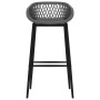High table and bar stools 7 pieces white and gray by , Furniture sets for kitchens and dining rooms - Ref: Foro24-3057419, Pr...