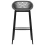High table and bar stools 7 pieces white and gray by , Furniture sets for kitchens and dining rooms - Ref: Foro24-3057419, Pr...