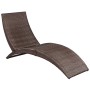Folding sun lounger with brown synthetic rattan cushion by vidaXL, Loungers - Ref: Foro24-41808, Price: 152,62 €, Discount: %