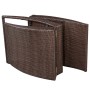Folding sun lounger with brown synthetic rattan cushion by vidaXL, Loungers - Ref: Foro24-41808, Price: 152,62 €, Discount: %