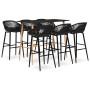 Hoher Tisch und Barhocker 7 Stück schwarz von , Möbelsets für Küchen und Esszimmer - Ref: Foro24-3057473, Preis: 544,16 €, Ra...
