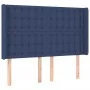 Box spring bed with blue fabric mattress 140x190 cm by , Beds and slatted bases - Ref: Foro24-3132311, Price: 507,35 €, Disco...