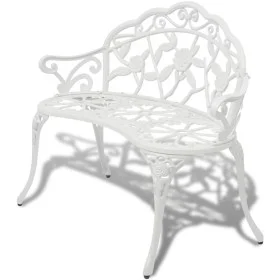 Weiße Gartenbank aus Aluminiumguss, 100 cm von vidaXL, Gartenbänke - Ref: Foro24-42167, Preis: 146,64 €, Rabatt: %