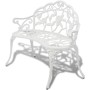 White cast aluminum garden bench 100 cm by vidaXL, garden benches - Ref: Foro24-42167, Price: 158,73 €, Discount: %