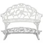 Banco de jardín de aluminio fundido blanco 100 cm de vidaXL, Bancos de jardín - Ref: Foro24-42167, Precio: 146,64 €, Descuent...
