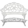 White cast aluminum garden bench 100 cm by vidaXL, garden benches - Ref: Foro24-42167, Price: 158,73 €, Discount: %
