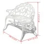 White cast aluminum garden bench 100 cm by vidaXL, garden benches - Ref: Foro24-42167, Price: 149,37 €, Discount: %