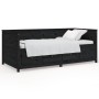 Solid black pine wood sofa bed 100x200 cm by , Beds and slatted bases - Ref: Foro24-820900, Price: 327,12 €, Discount: %