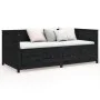 Schlafsofa aus massivem schwarzem Kiefernholz, 100 x 200 cm von , Betten und Lattenroste - Ref: Foro24-820900, Preis: 265,66 ...