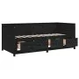 Schlafsofa aus massivem schwarzem Kiefernholz, 100 x 200 cm von , Betten und Lattenroste - Ref: Foro24-820900, Preis: 265,66 ...