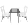 Fünfteiliges weißes Esszimmerset von vidaXL, Möbelsets für Küchen und Esszimmer - Ref: Foro24-242909, Preis: 313,33 €, Rabatt: %