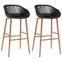 Kitchen stools 2 units black by , Kitchen stools - Ref: Foro24-248152, Price: 150,52 €, Discount: %