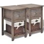 Mesitas de noche 2 unidades madera marrón de , Mesitas de noche - Ref: Foro24-242869, Precio: 111,83 €, Descuento: %