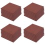 Losetas de goma protección de caídas 24 unidades 50x50x3cm rojo by vidaXL, Floors and carpets - Ref: Foro24-276272, Price: 42...