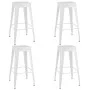 High table and 5-piece bar stools set in white by , Furniture sets for kitchens and dining rooms - Ref: Foro24-3057402, Price...