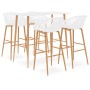 5-teilige Stehtisch- und Barhocker weiß von , Möbelsets für Küchen und Esszimmer - Ref: Foro24-3057435, Preis: 439,77 €, Raba...