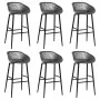 High table and 7-piece black and gray bar stools by , Furniture sets for kitchens and dining rooms - Ref: Foro24-3057475, Pri...