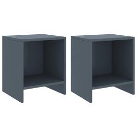 Mesitas de noche 2 uds madera de pino gris claro 35x30x40 cm de vidaXL, Mesitas de noche - Ref: Foro24-322243, Precio: 36,12 ...