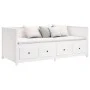 Sofá cama madera maciza de pino blanco 90x190 cm de , Camas y somieres - Ref: Foro24-820912, Precio: 411,18 €, Descuento: %